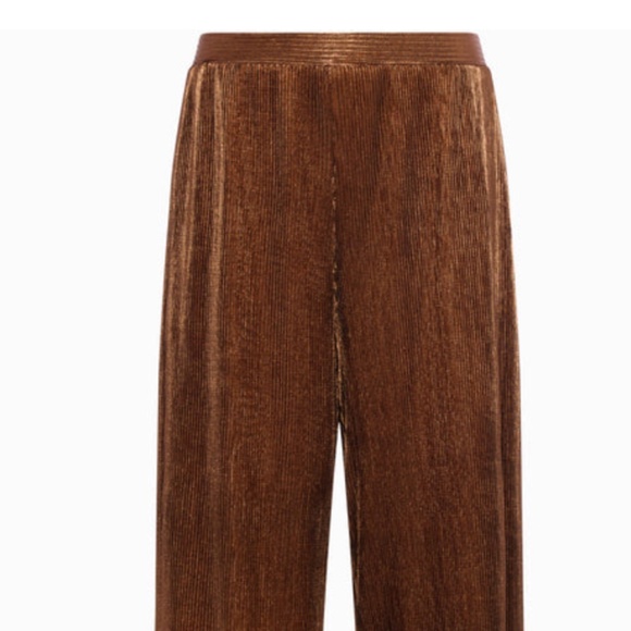 FRENCH CONNECTION TAINA METALLIC PLEATED JERSEY CULOTTES - Picture 6 of 11